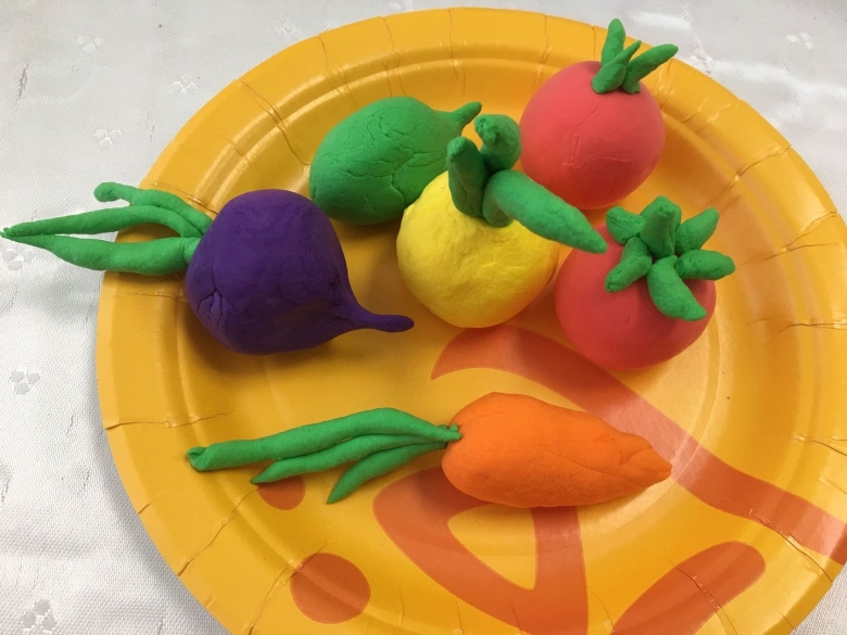 Лепка овощей и фруктов