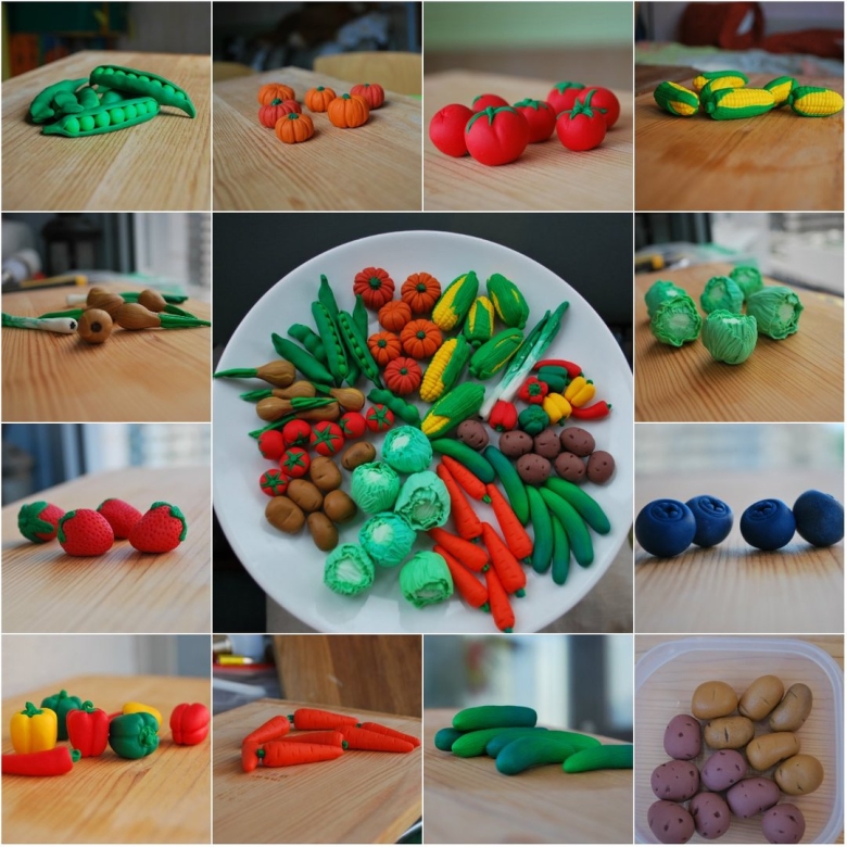 Лепка овощей