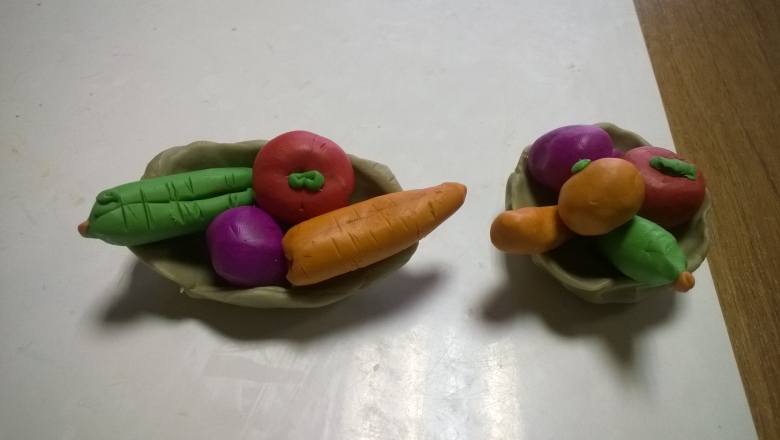 Овощи из пластилина
