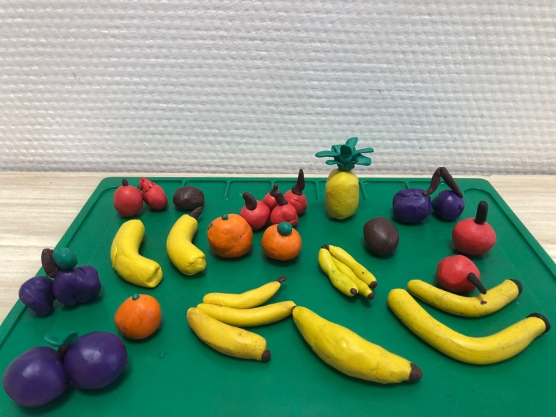 Лепка фруктов