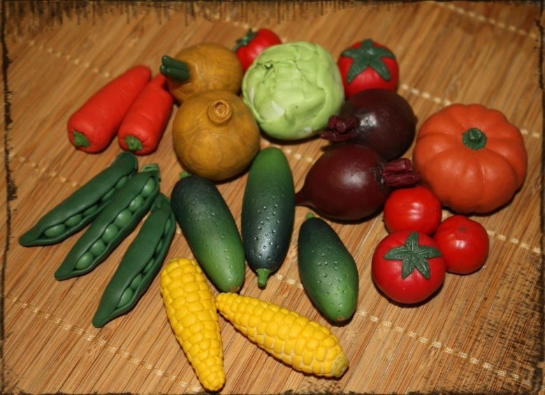Овощи из пластилина