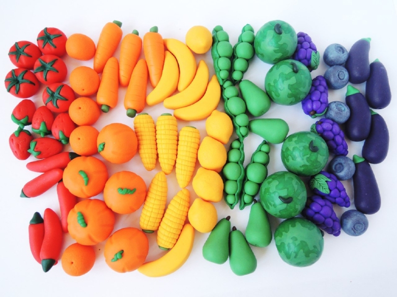Лепка овощей и фруктов