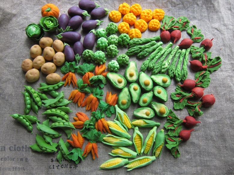 Лепка овощей и фруктов