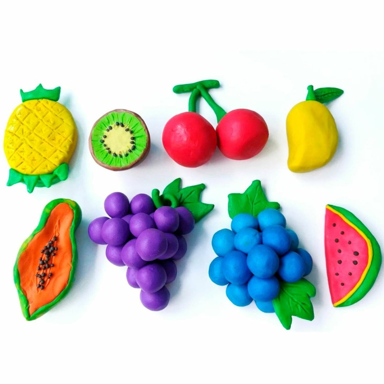 Фрукты из пластилина