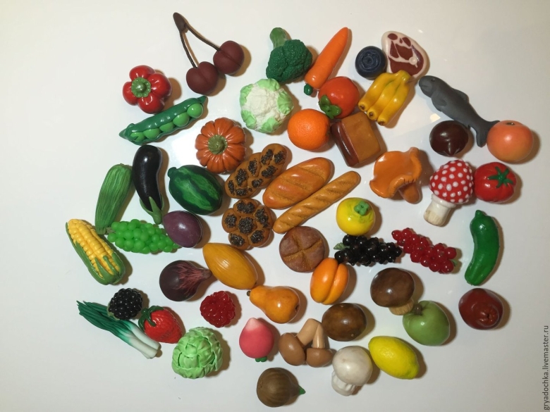 Фрукты из полимерной глины