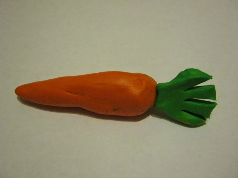 Лепка морковки