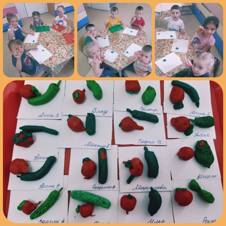 Огурец лепка в средней группе