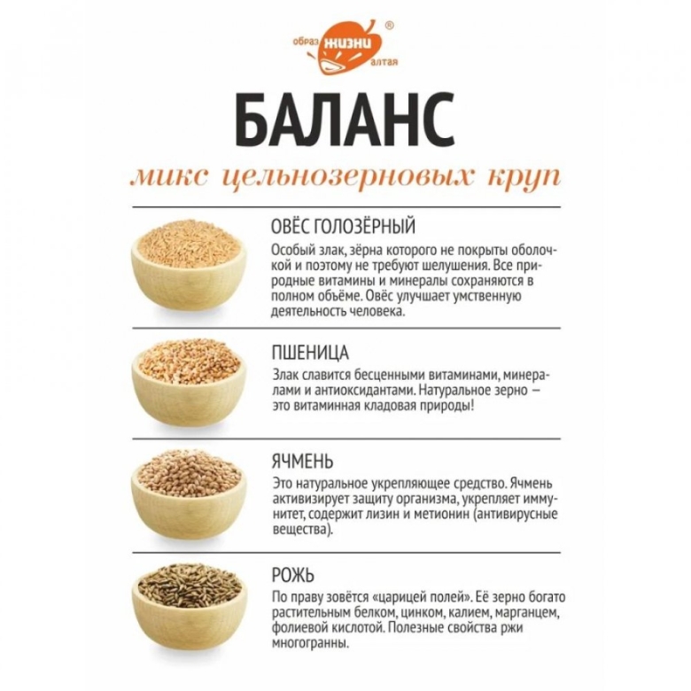Крупы из цельного зерна