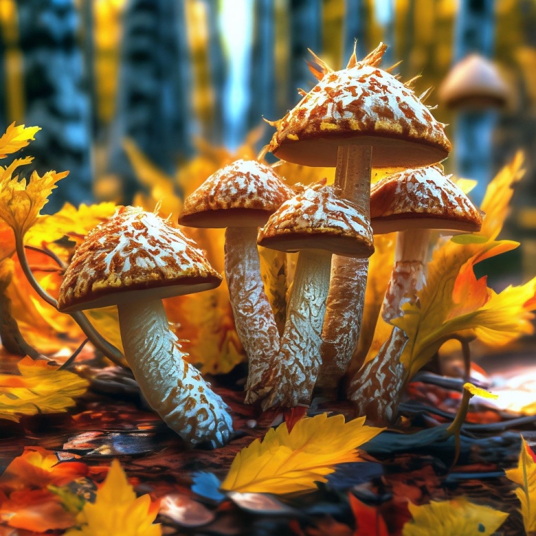 В осеннем лесу