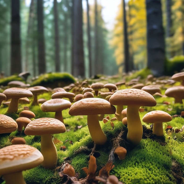 Гриб в лесу