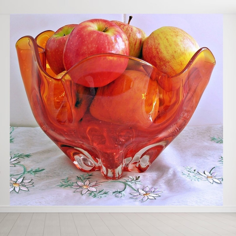 Ваза конфетница цветное стекло ссср