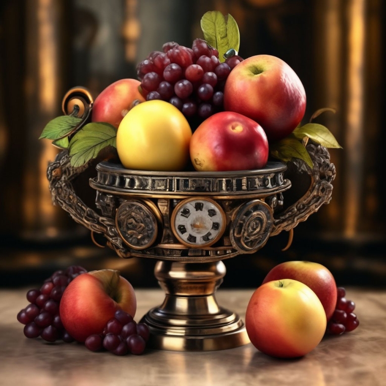 Ваза с фруктами натюрморт
