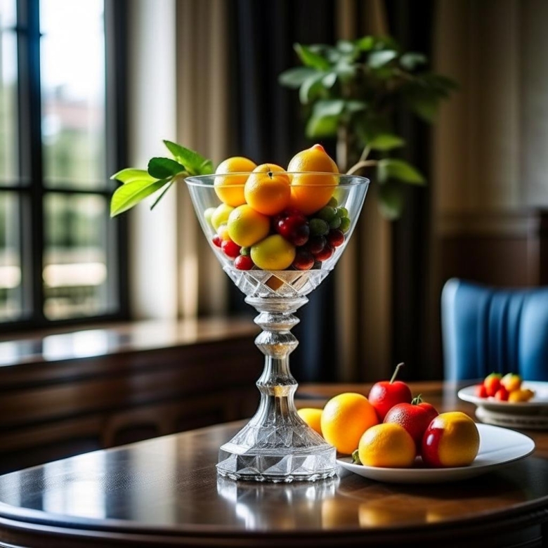 Ваза с фруктами на столе