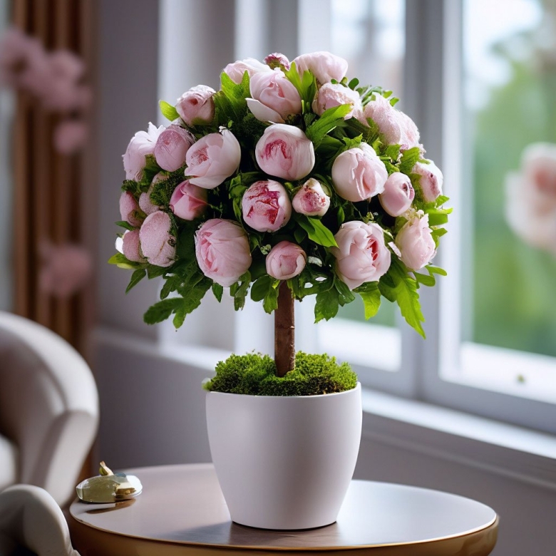 Купить топиарий из живых растений