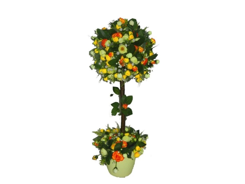 Топиарий из искусственных цветов