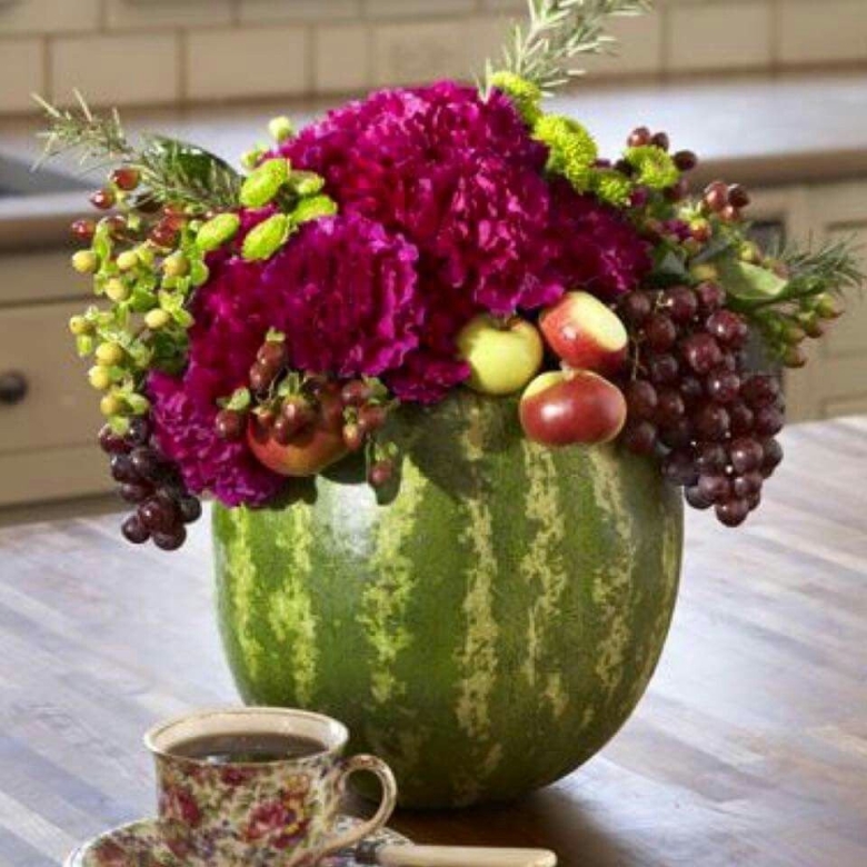 Осенние композиции из цветов и овощей