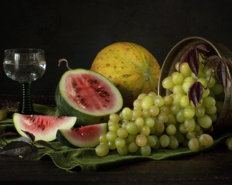 Арбузы дыни фон