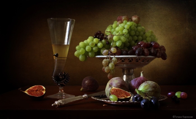 Татьяна Карачкова Фотонатюрморты с виноградом