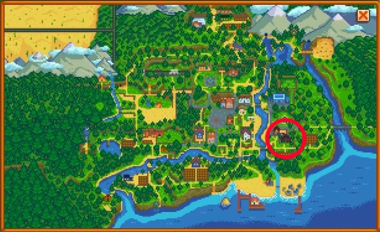 Stardew Valley карта города Пеликан