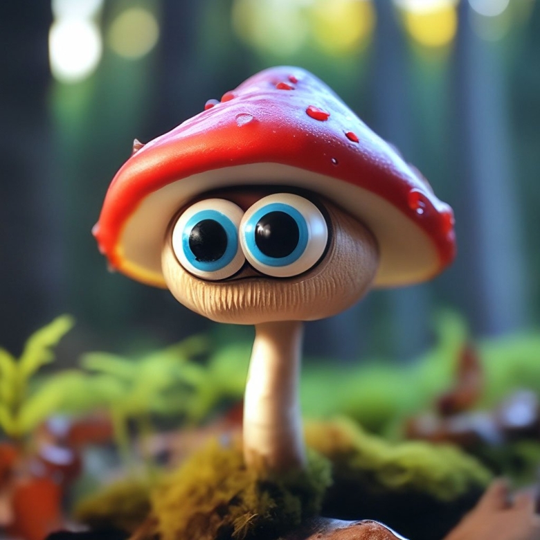 Мухомор с глазами