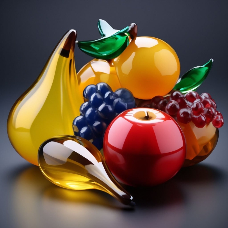 Стеклянные фрукты пинтерест