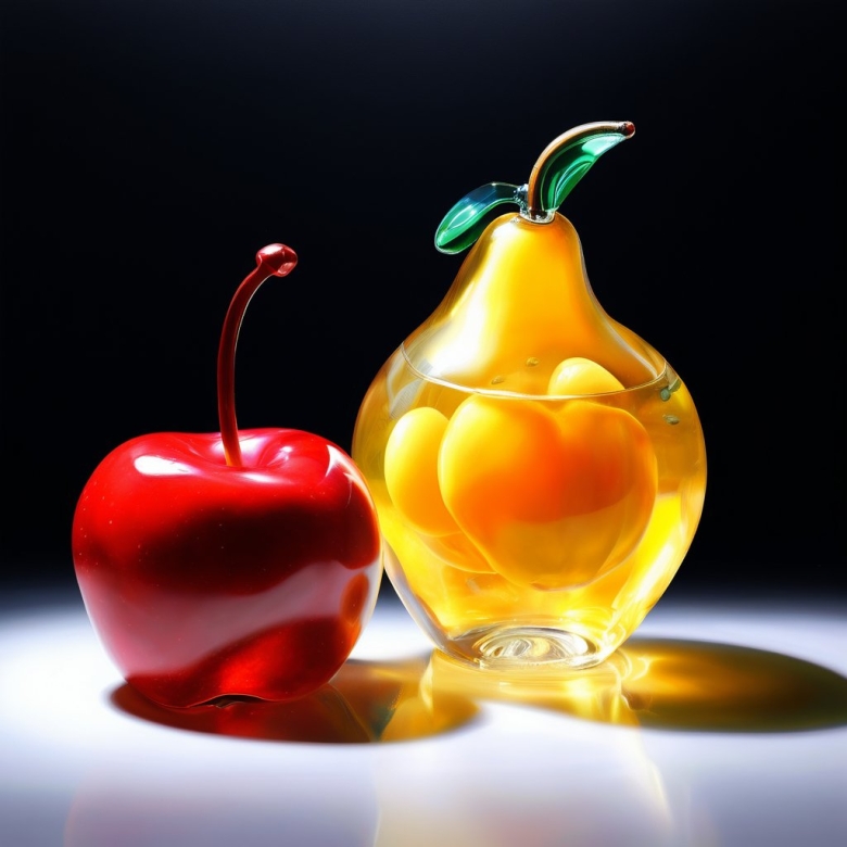 Яблоко из стекла