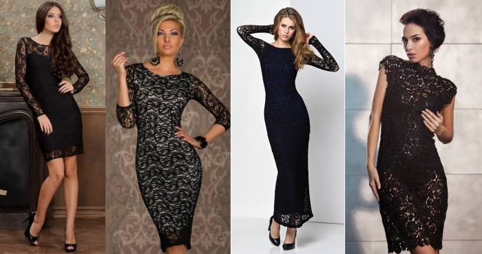 Платье оджи вечернее гипюровое