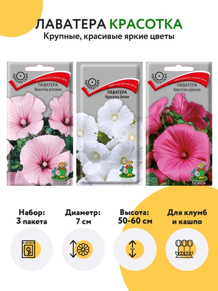 Набор семян лаватера красотка