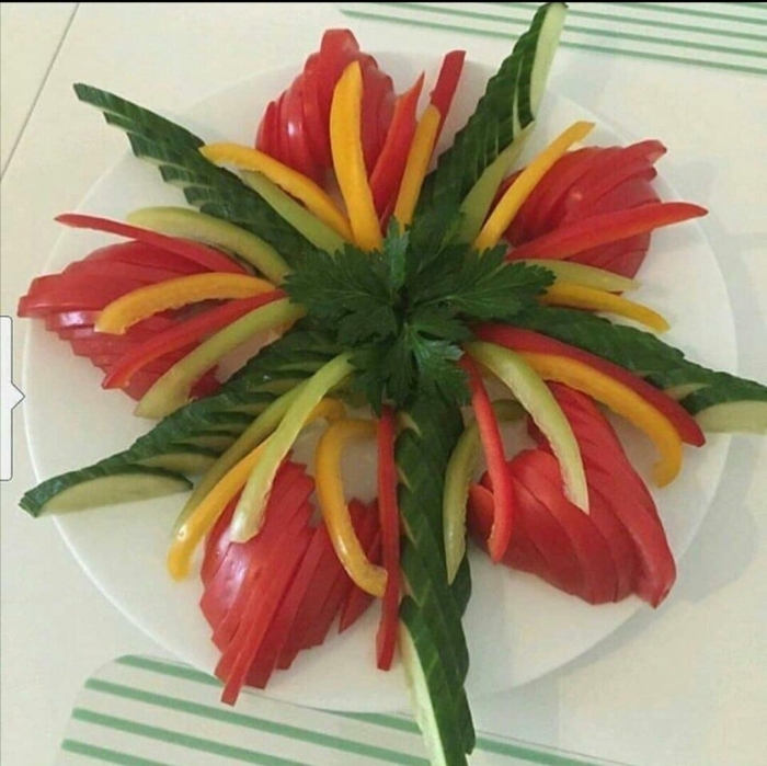 Украшения из овощей и фруктов