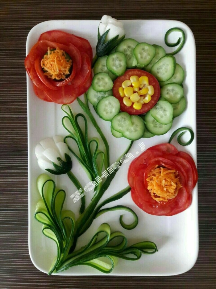 Украшения из овощей для праздничного стола своими руками