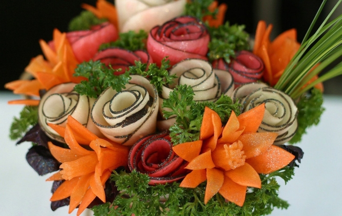 Цветы из овощей