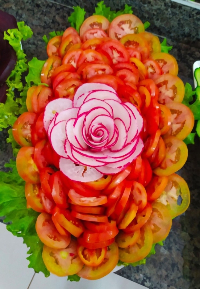 Красивая нарезка овощей и фруктов