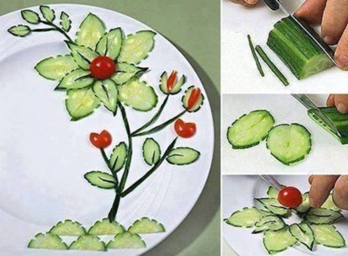 Украшение из огурца