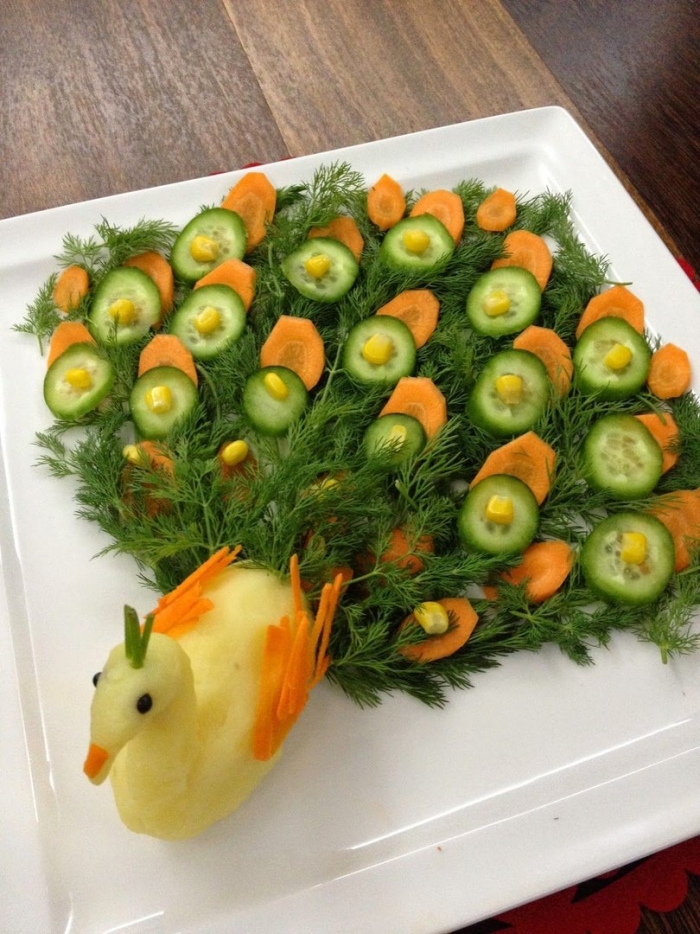 Украшение салатов на праздничный стол