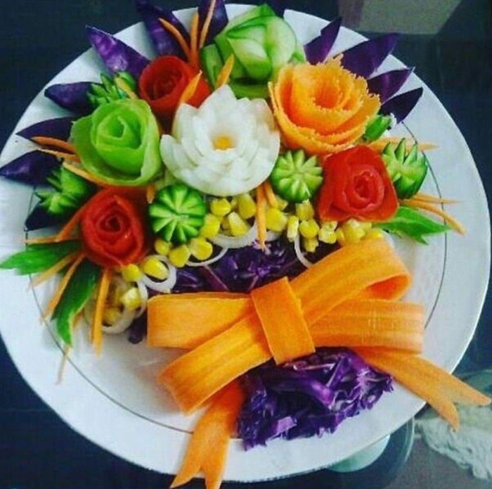 Украшения из овощей для праздничного стола