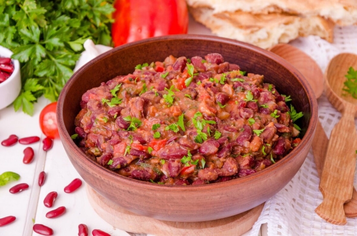 Лобио из красной фасоли консервированной