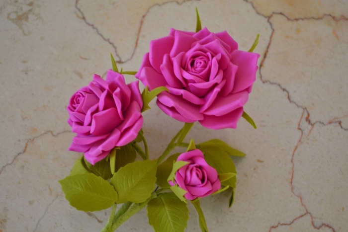 Фоамирановые розы