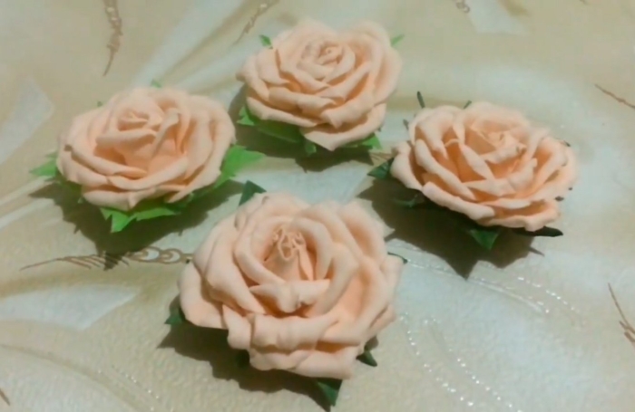 Розы из фоамирана своими руками с пошаговым