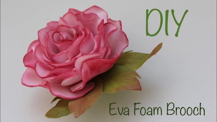 Роза брошь фоамиран