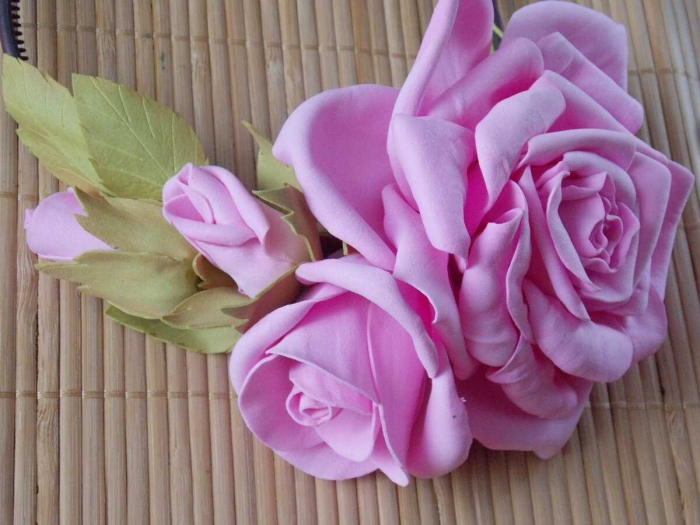 Большие цветы из фоамирана своими руками