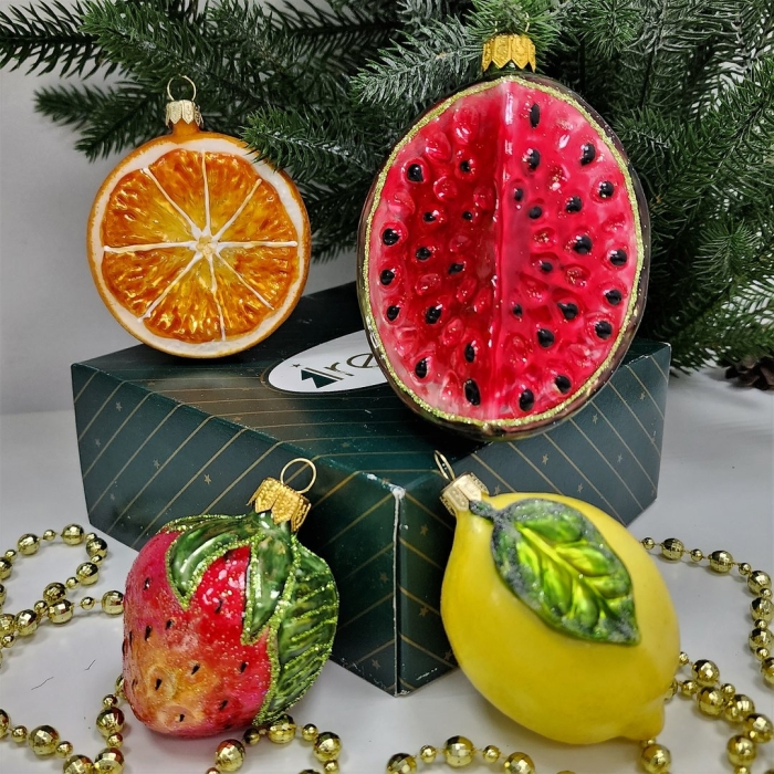 Елочная игрушка арбуз