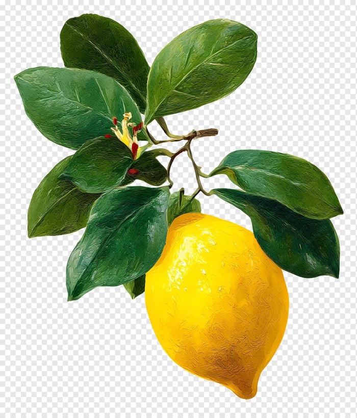Лимон на прозрачном фоне