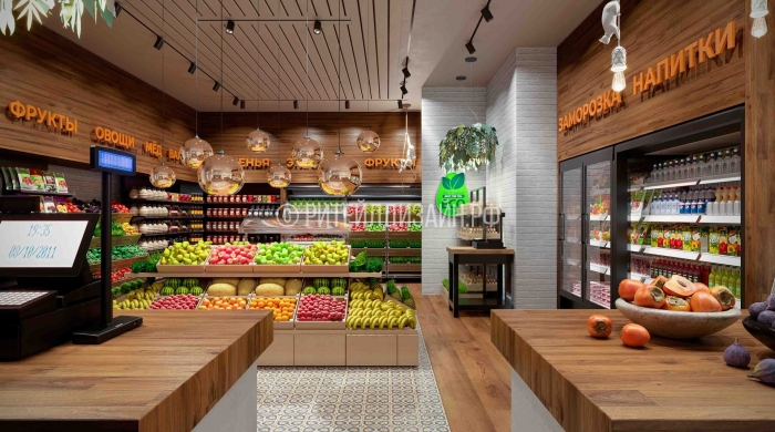 Интерьер продуктового магазина