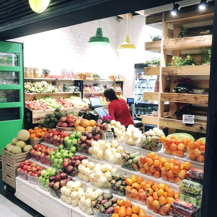 Витрина для овощей и фруктов