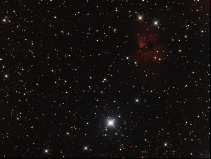 Туманность ориона в созвездии