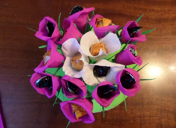 Букет из конфет своими руками для начинающих