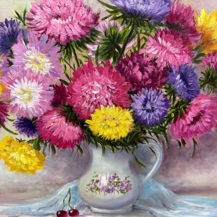 Астры в живописи