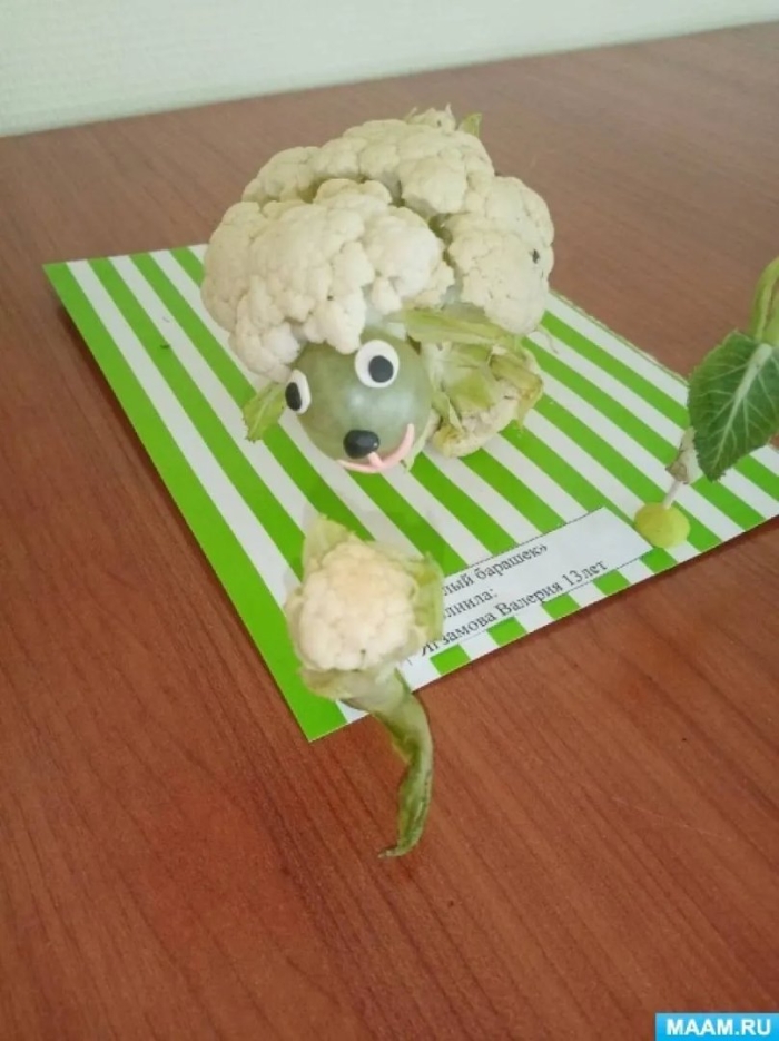 Детские поделки из овощей