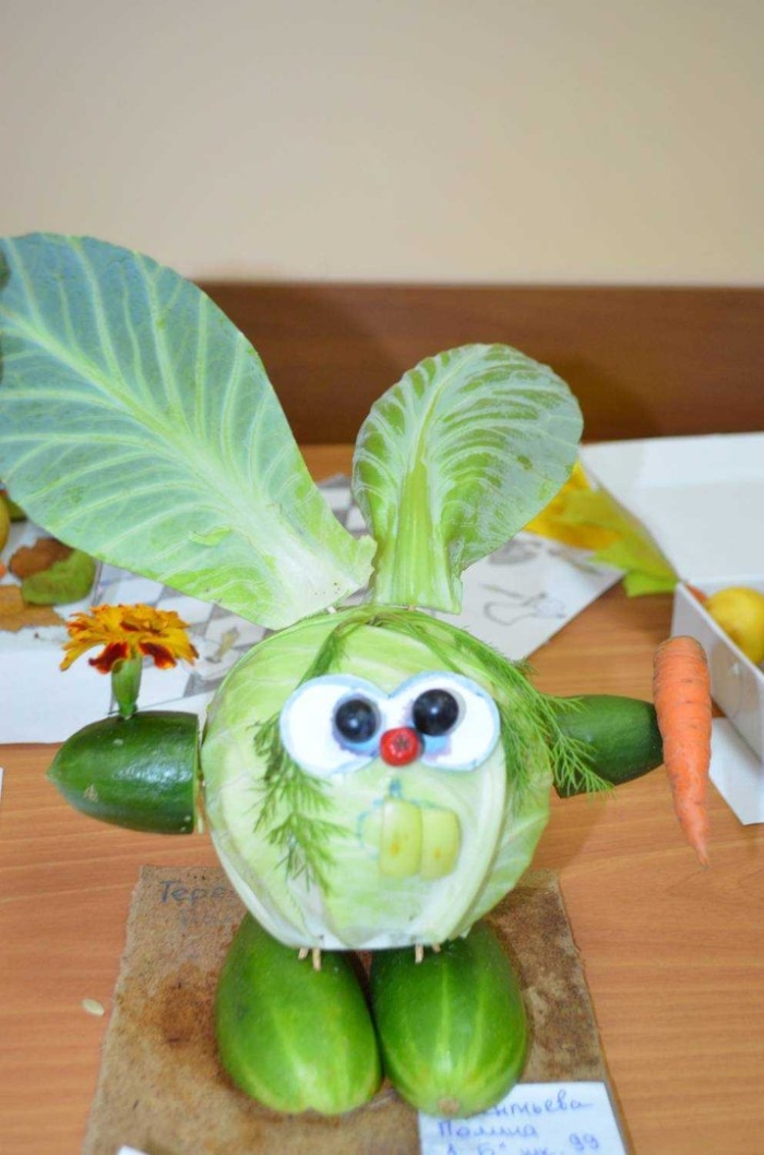 Поделка из овощей в школу 1 класс