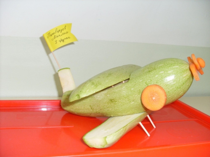 Поделки из кабачка на тему осень для детского сада